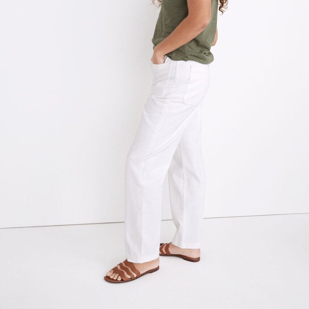 Madewell The Dadjean in Tile White: Patch Pocket Edition
